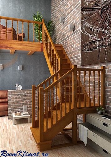 Деревянные межэтажные лестницы из березы